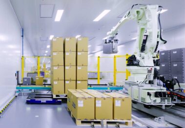 Trimas Packaging Robotic Auto Palletizing Trimas packaging's china facility features robotic auto palletizing for efficient and streamlined operations